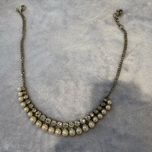 Banana Republic- Elegant Silver and Pearl Necklace